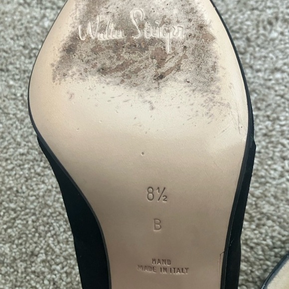Walter Steiger Black Velour Pointed Toe Pumps Size 81/2 B - Picture 6 of 6